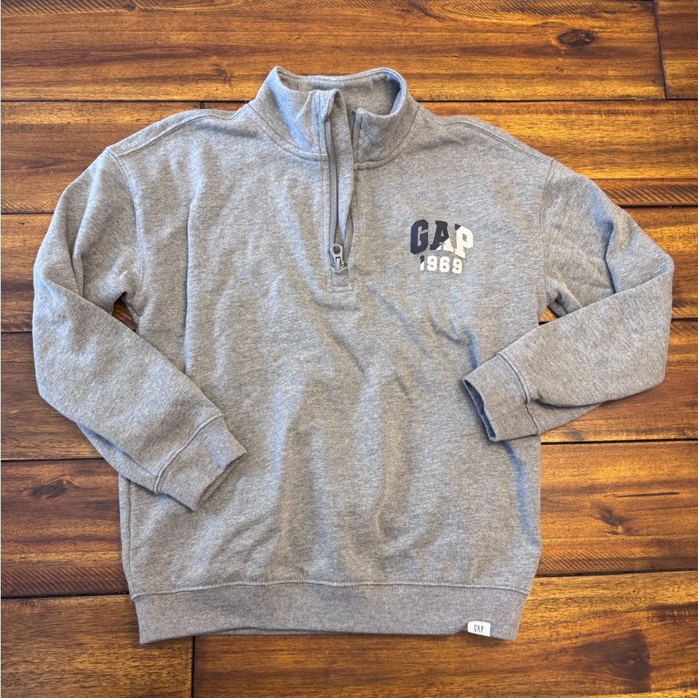 GAP Kids Gray Half-Zip Sweater